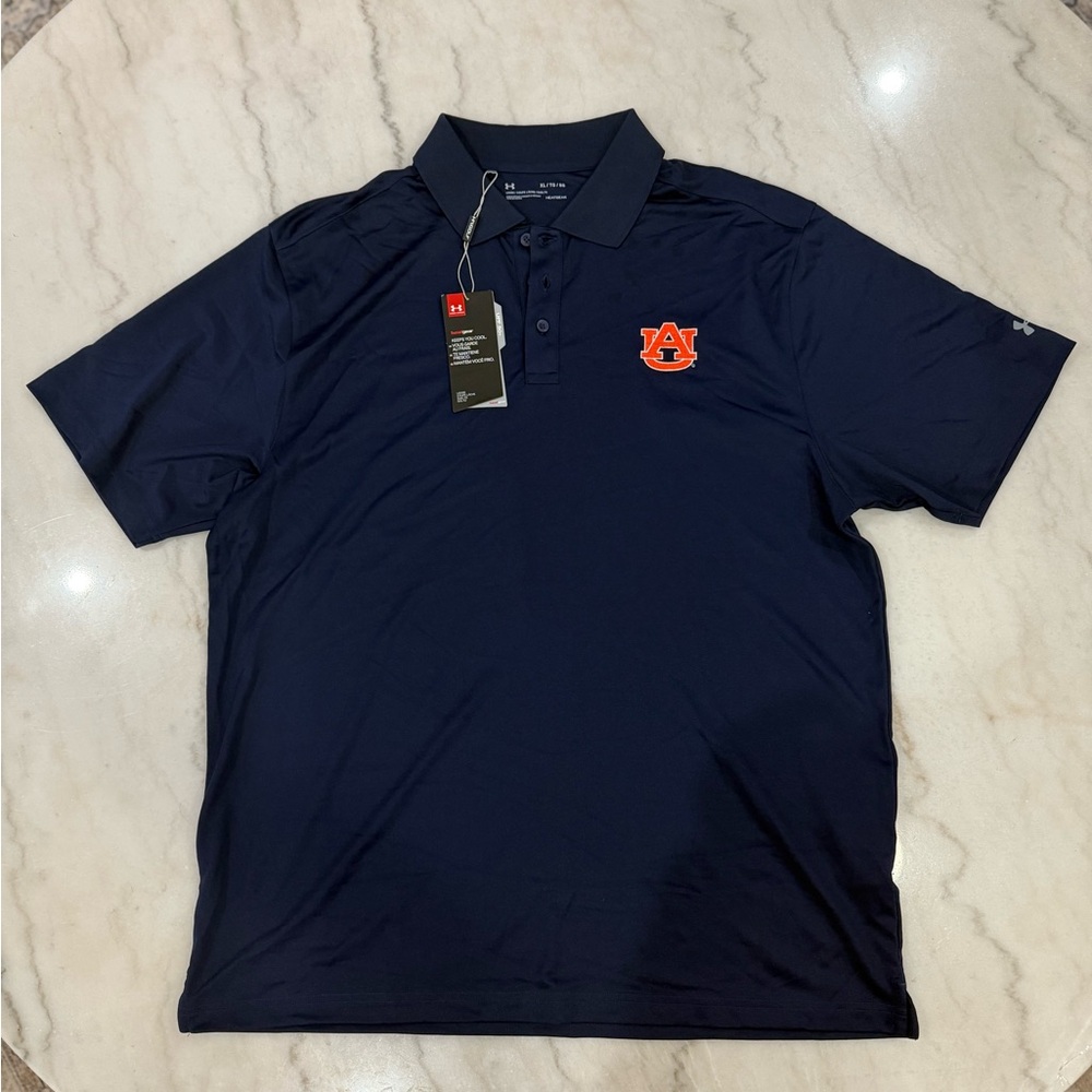 Under Armour “Auburn University” HeatGear Polo - X Large | Navy Blue - NEW